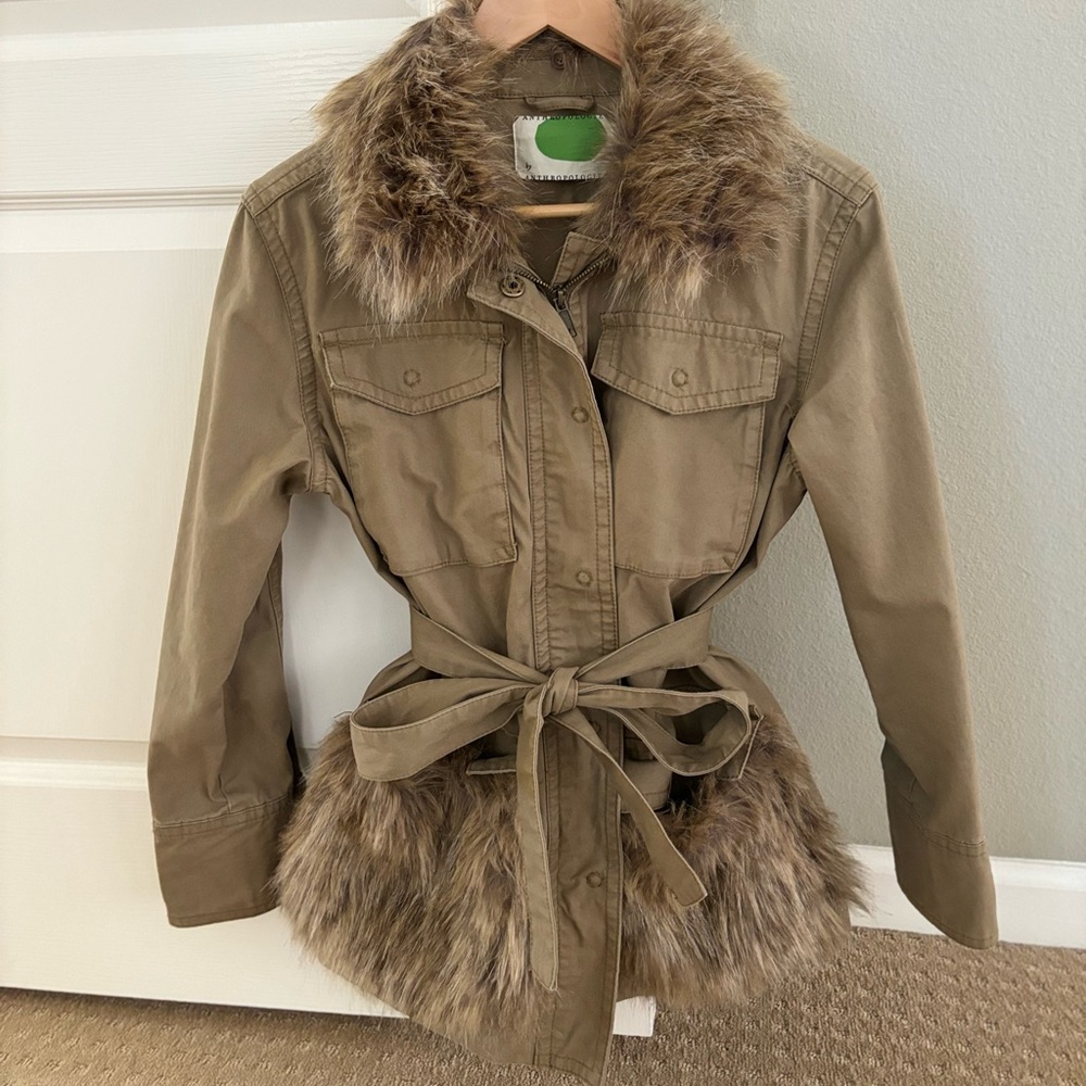 Anthropologie Green Coat